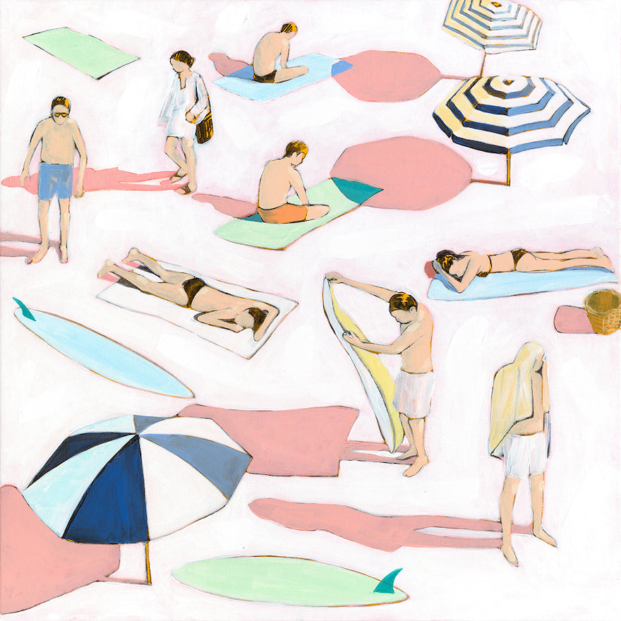 Heatwave 3 Umbrellas - Limited Edition Print on Canvas and Art Rag Paper