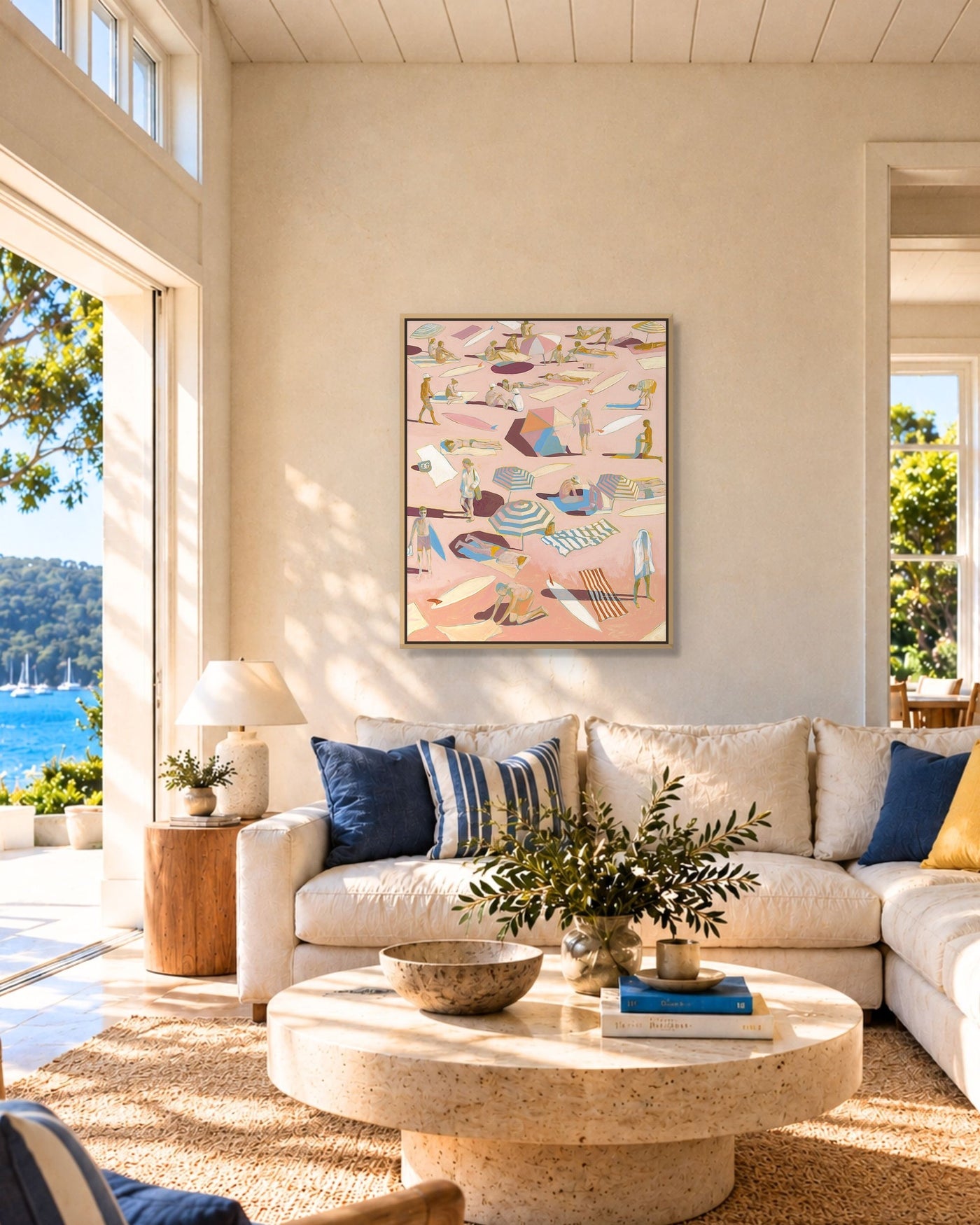 Pink Zinc shown framed in a room