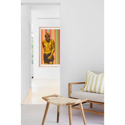 BondCandy Striped Surfer by Mitchell English, Australian Artist, Surf Art, Noosa artist, Noosaville, Sunshine Coast Queensland painter, Limited Edition Fine Art Print, available in S, M, L,